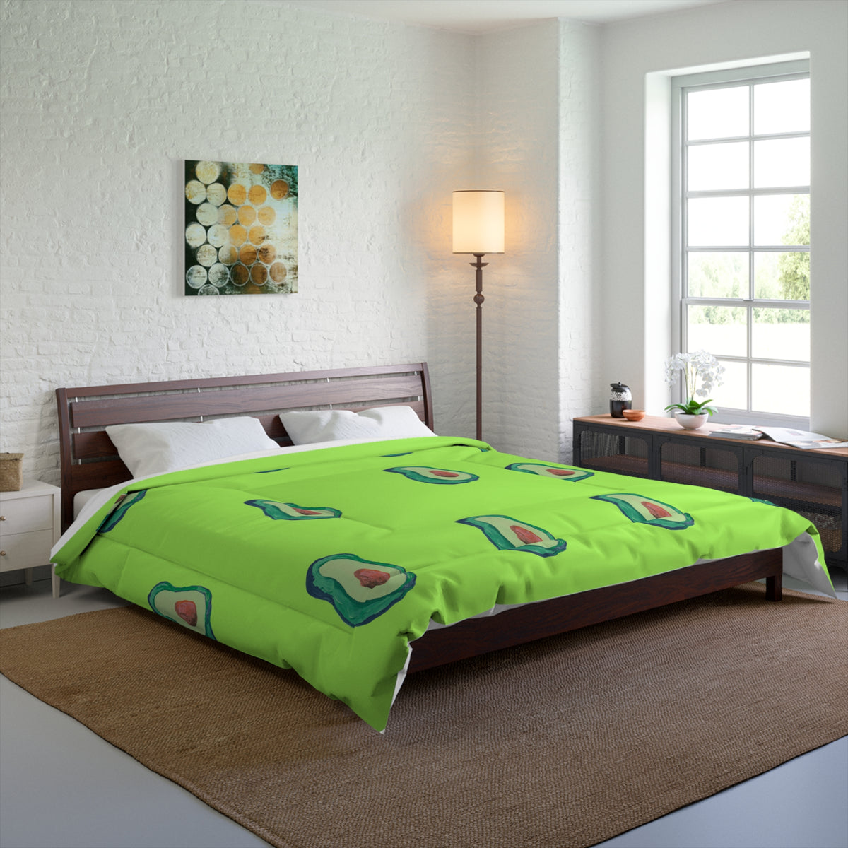 Avocado Toast Comforter — original artwork by Madeline LeBlanc