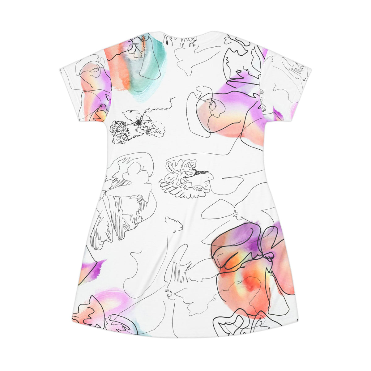 Daydream T-Shirt Dress (AOP) product image - artwork by Madeline LeBlanc / Making Madi