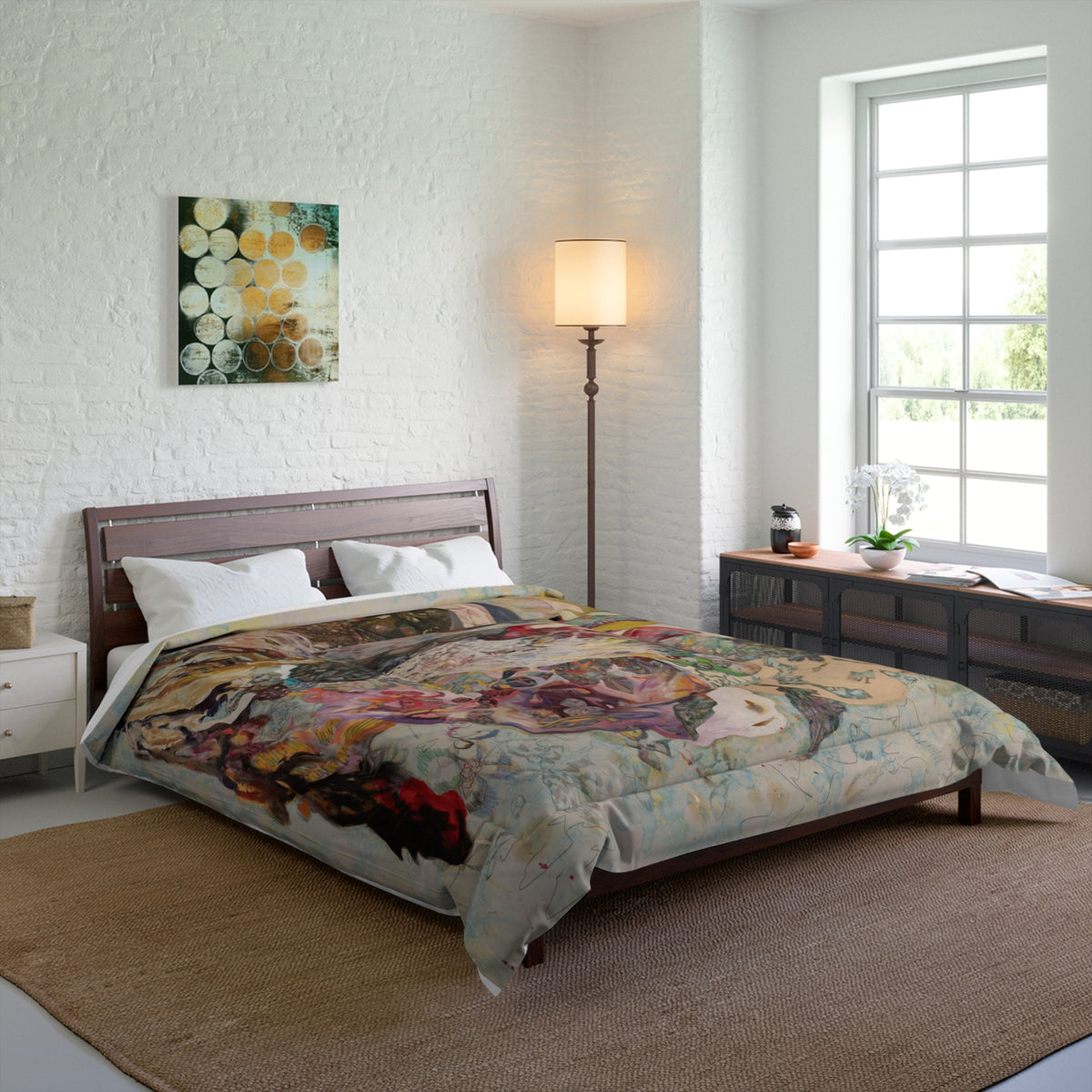 Secret Garden Comforter — original artwork by Madeline LeBlanc