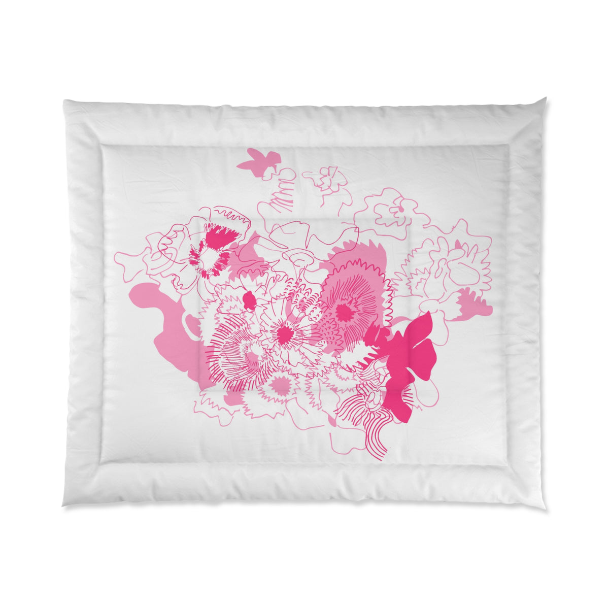 Think Pink Comforter — original artwork by Madeline LeBlanc