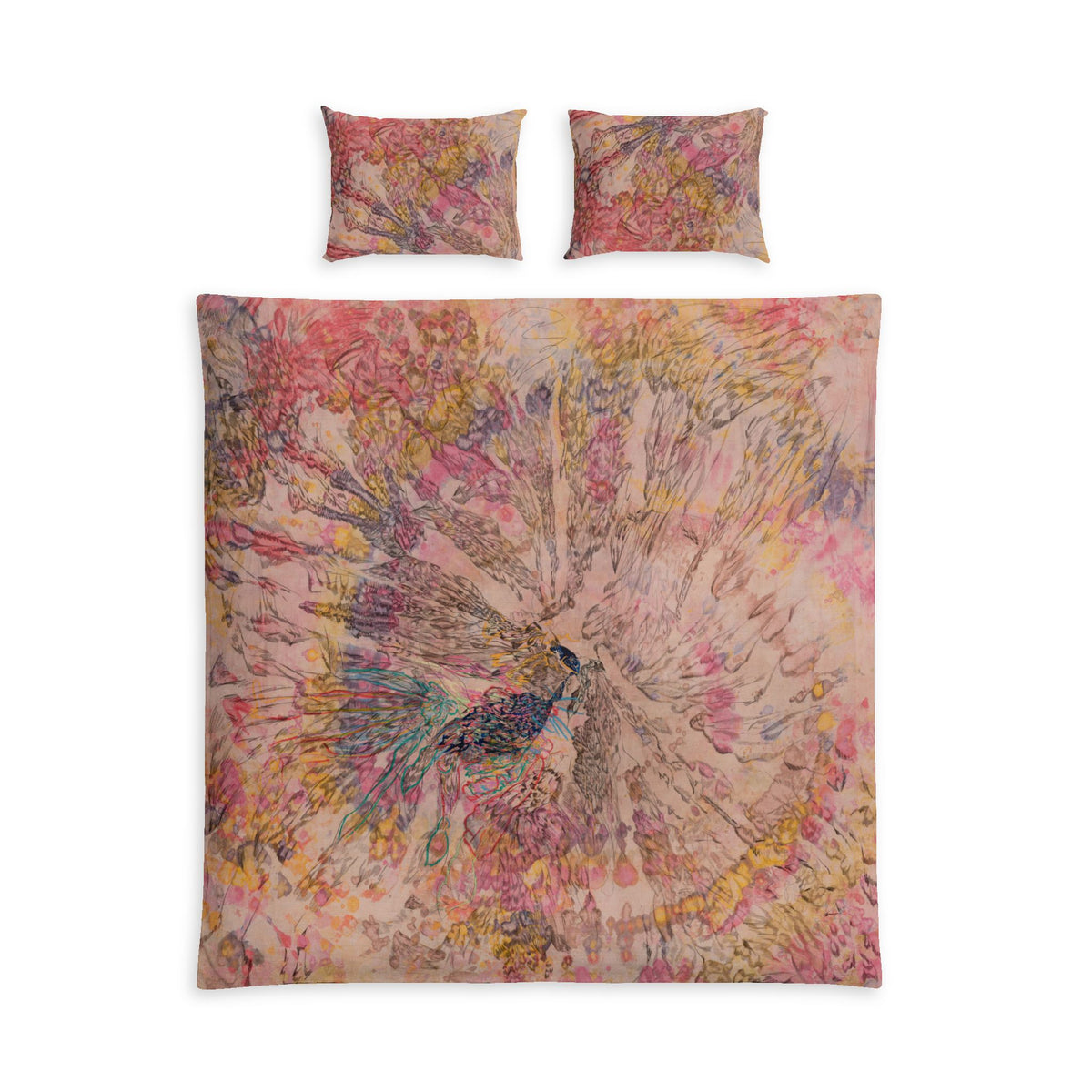 Kaleidoscope Dreams Cotton Duvet Set — original artwork by Madeline LeBlanc