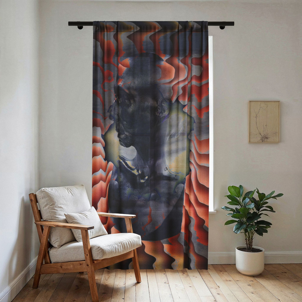 Reflect Sheer Window Curtain — original artwork by Madeline LeBlanc