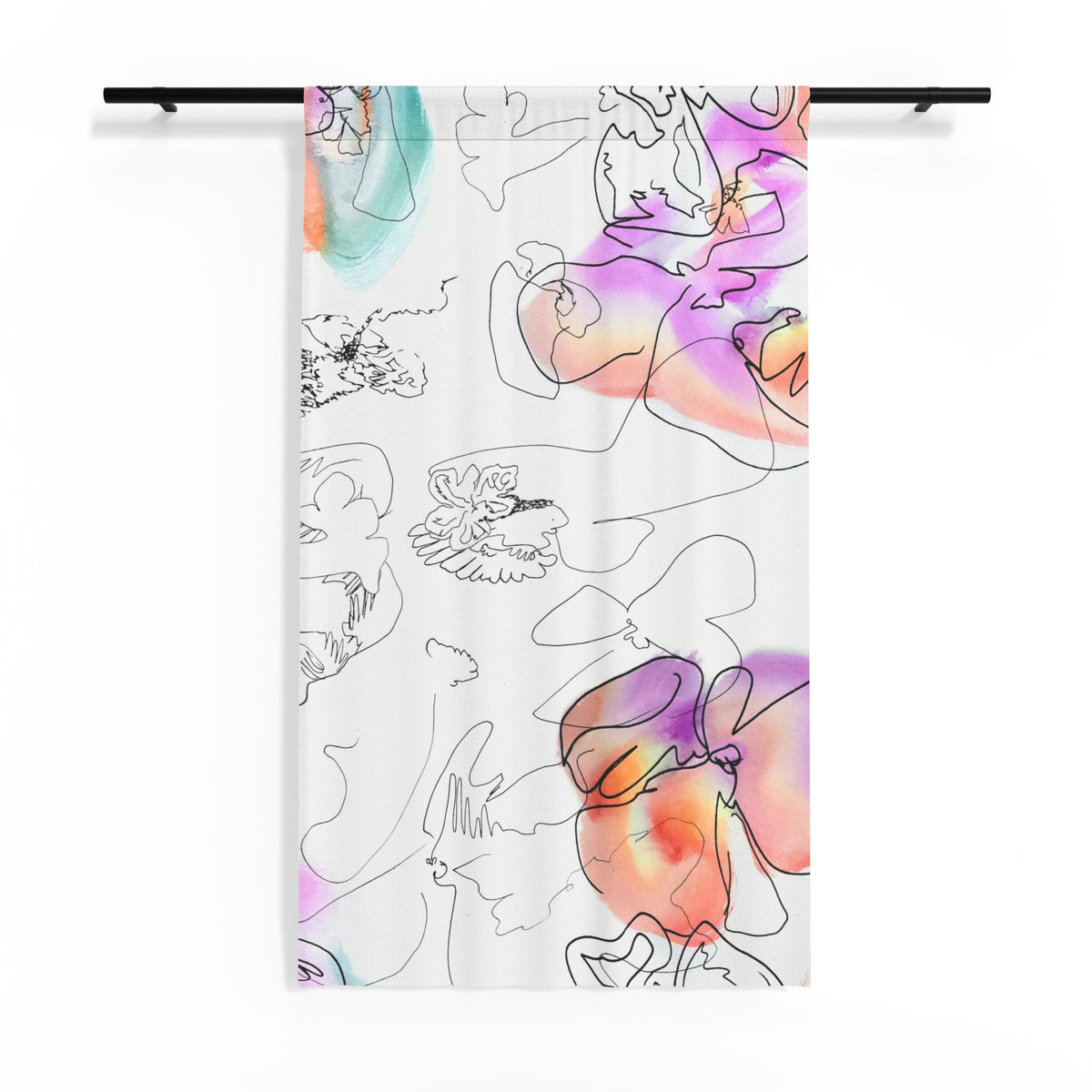 Flutter Sheer Window Curtain product image - artwork by Madeline LeBlanc / Making Madi