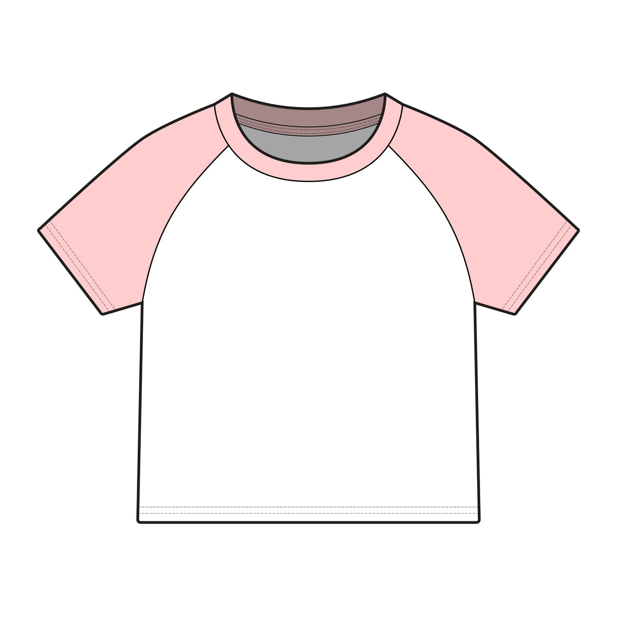 Child Star Women's Micro Rib Raglan Baby Tee product image - artwork by Madeline LeBlanc / Making Madi