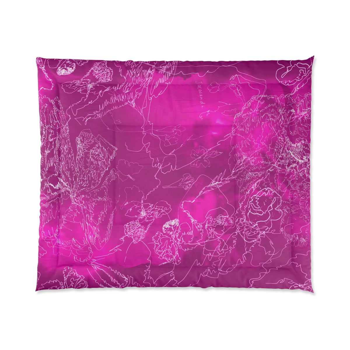 Hot Take Comforter product image - artwork by Madeline LeBlanc / Making Madi