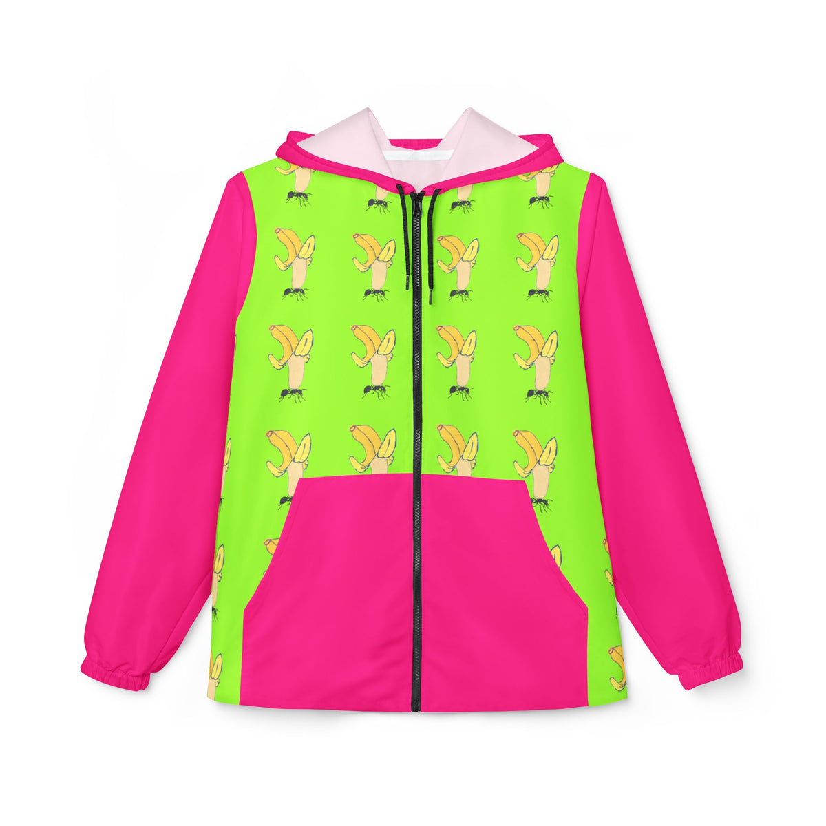Banana Ant Windbreaker Jacket — original artwork by Madeline LeBlanc