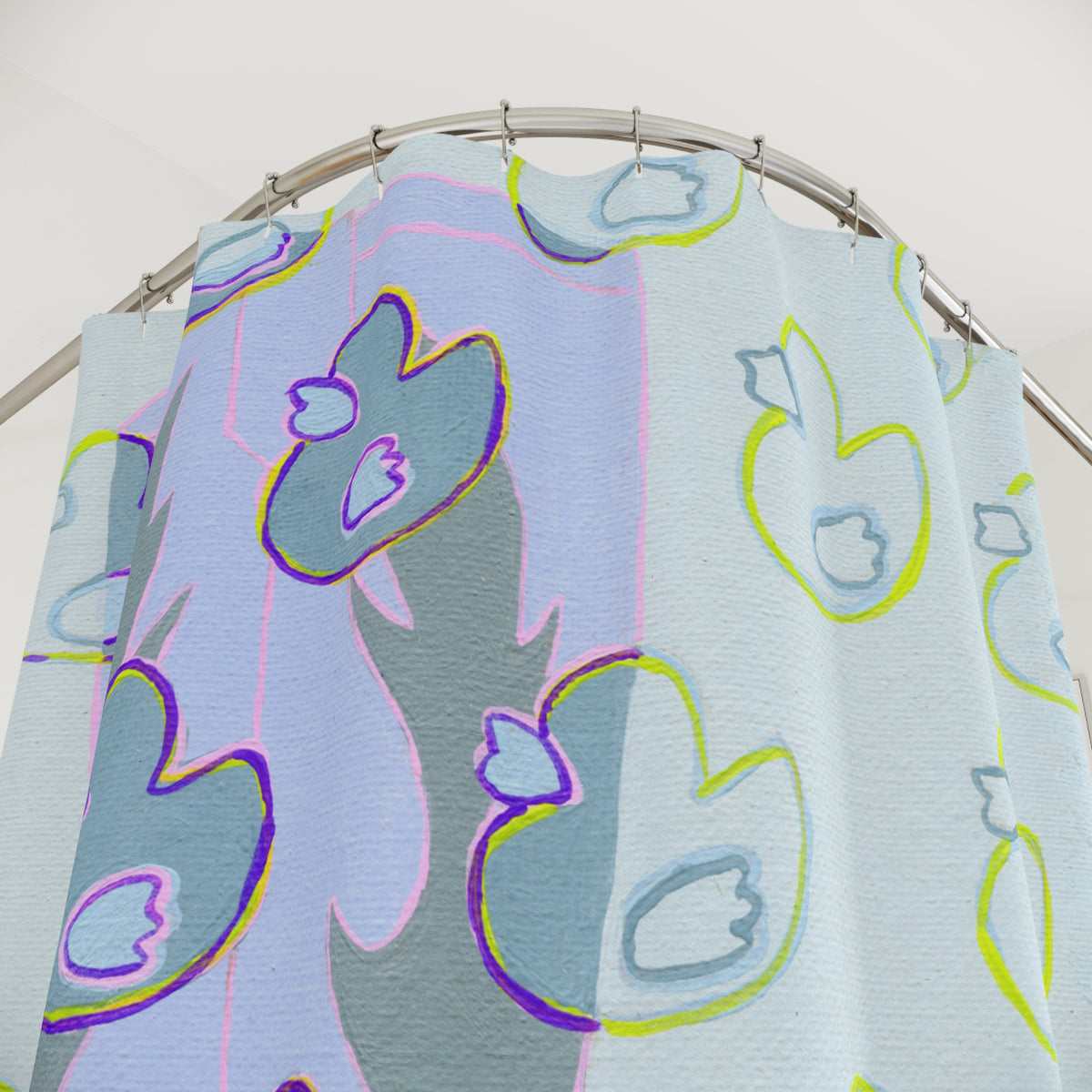 Quick & Dirty Shower Curtain product image - artwork by Madeline LeBlanc / Making Madi