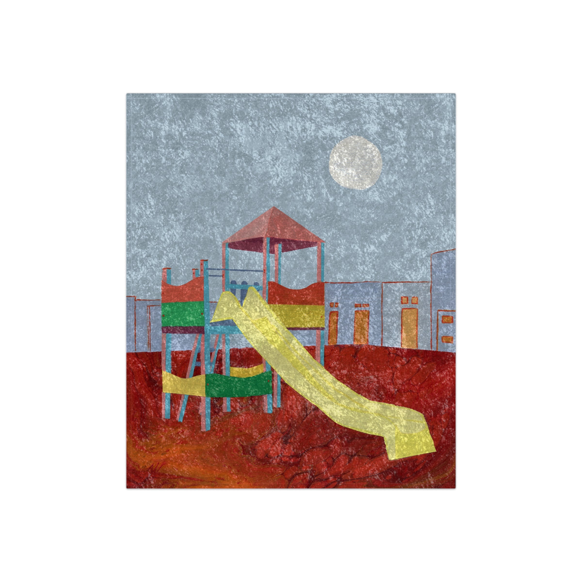 The Playground Crushed Velvet Blanket product image - artwork by Madeline LeBlanc / Making Madi