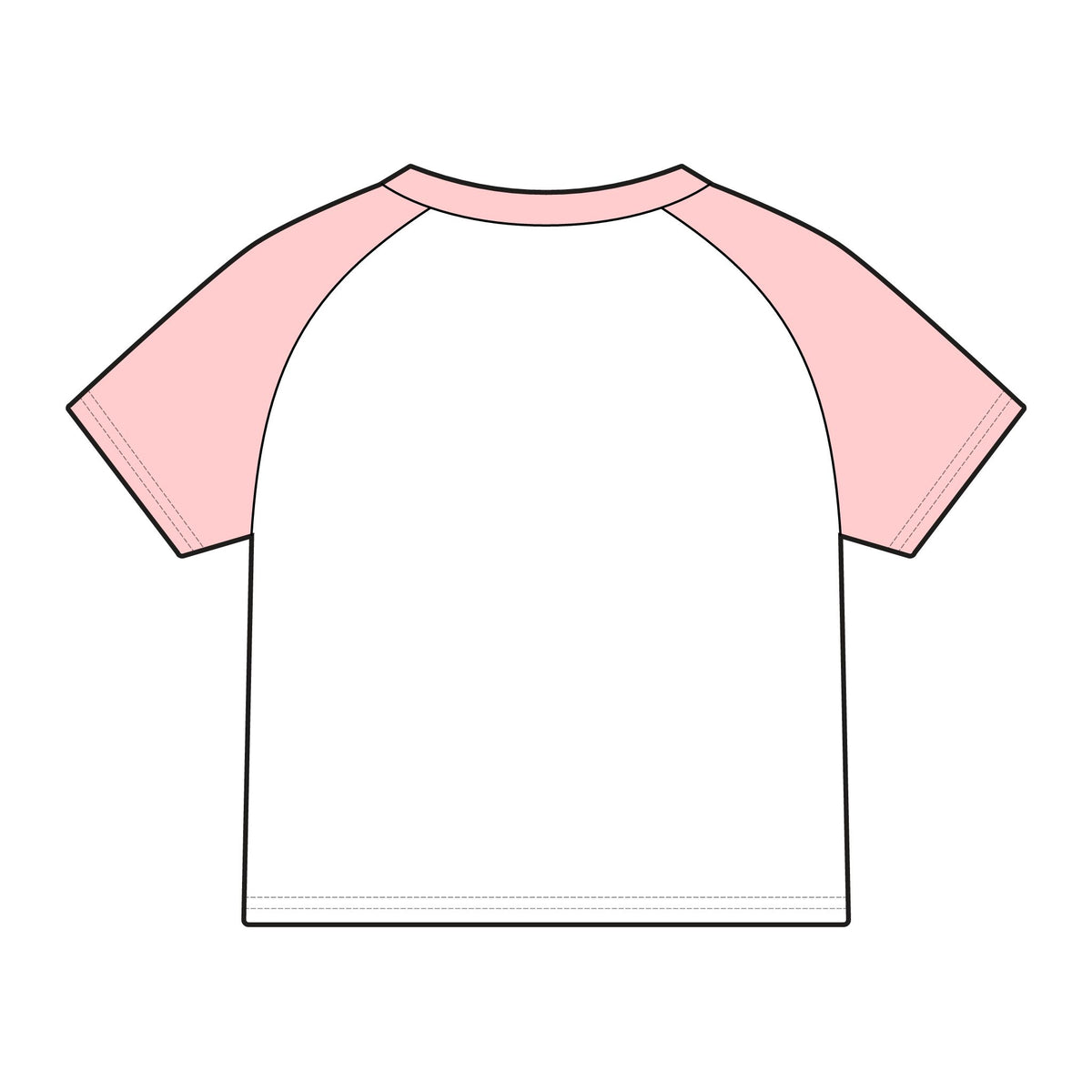 Child Star Women's Micro Rib Raglan Baby Tee product image - artwork by Madeline LeBlanc / Making Madi