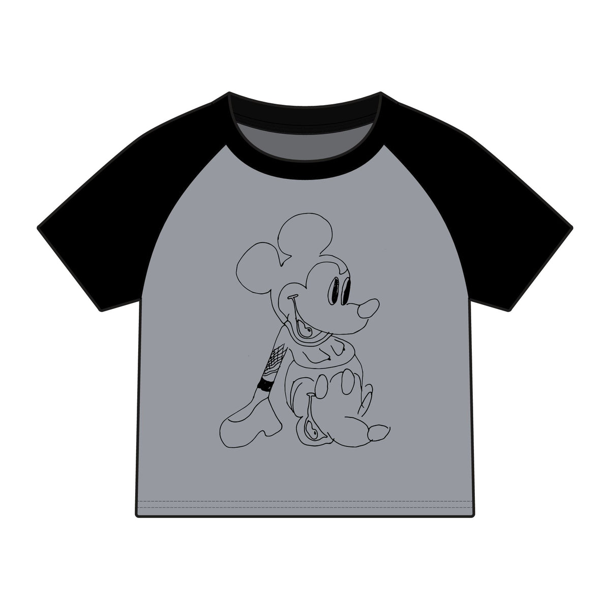 Child Star Women's Micro Rib Raglan Baby Tee product image - artwork by Madeline LeBlanc / Making Madi