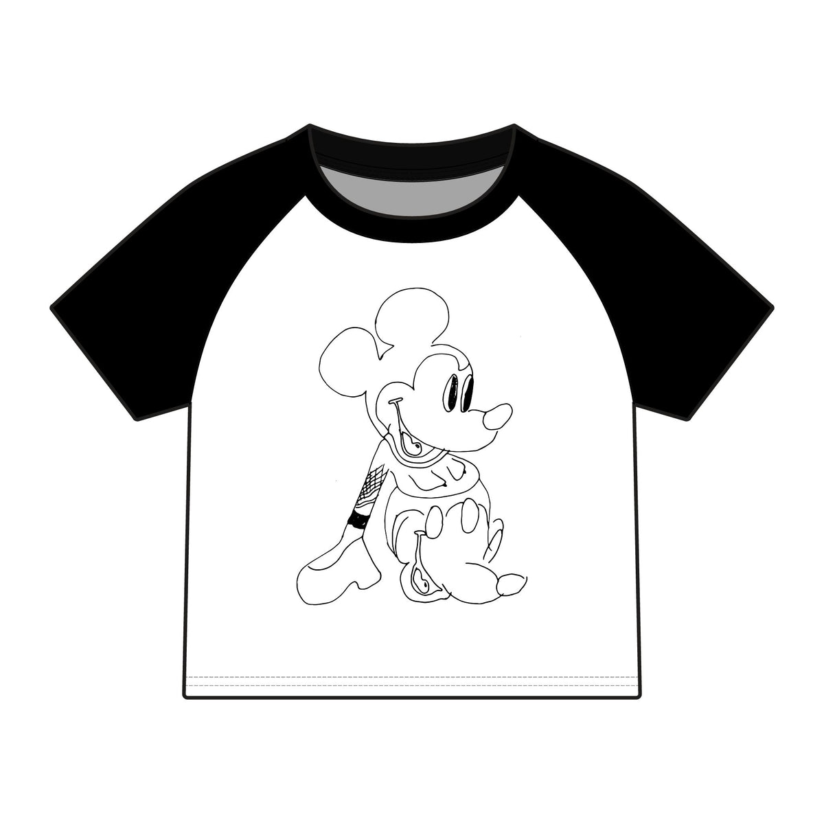 Child Star Women's Micro Rib Raglan Baby Tee product image - artwork by Madeline LeBlanc / Making Madi