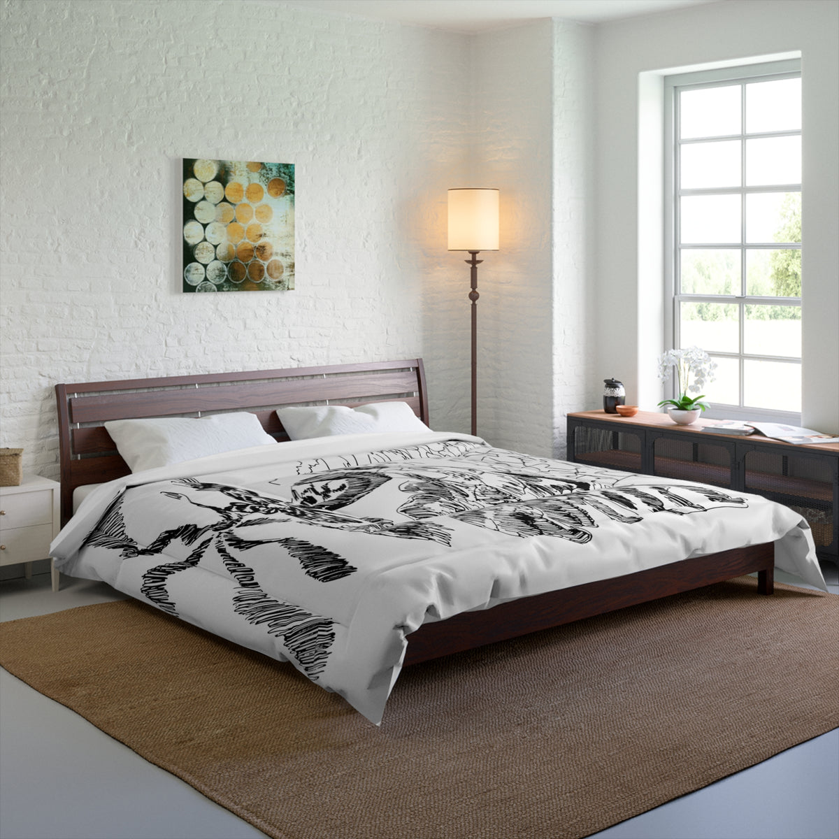 Scribble Comforter — original artwork by Madeline LeBlanc