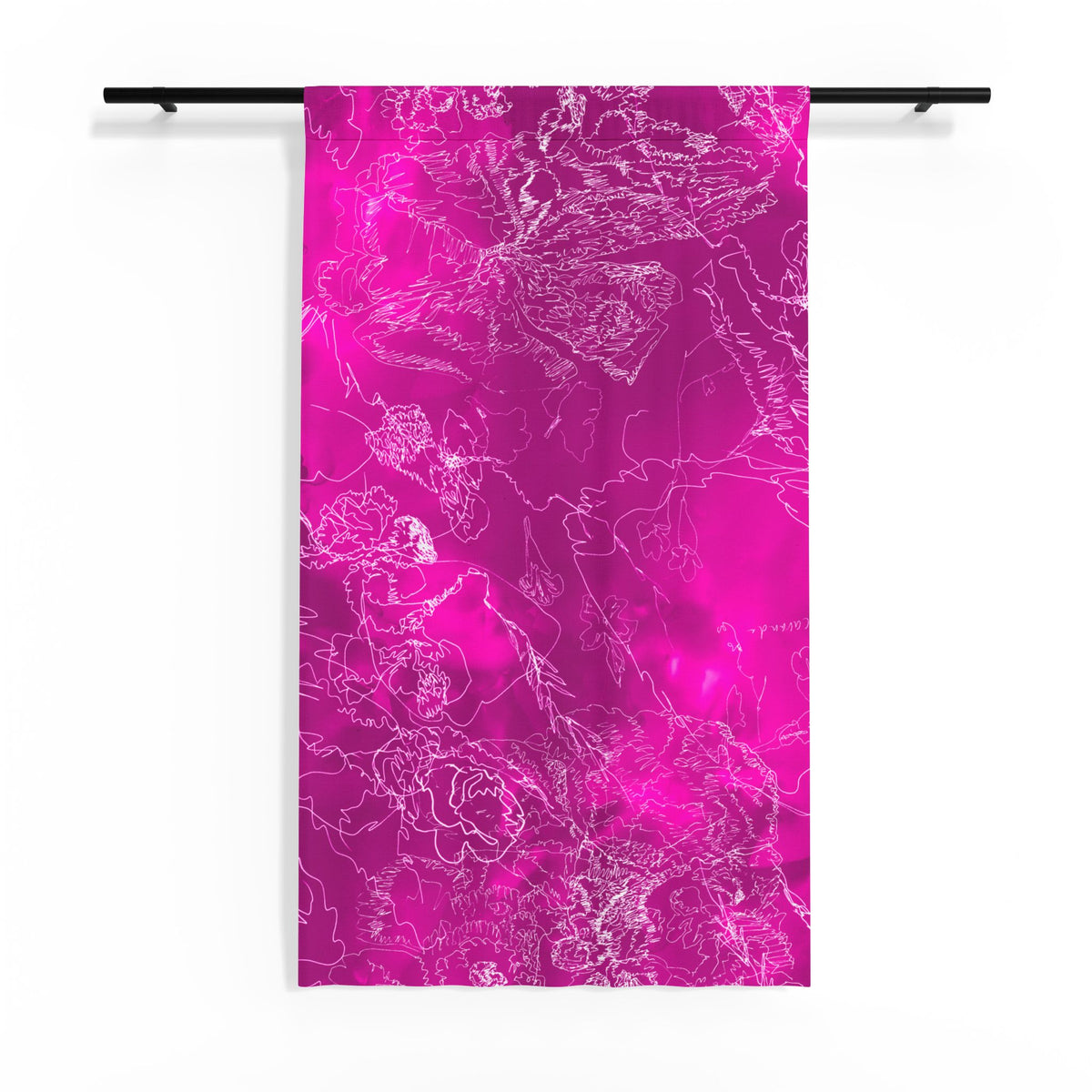 Hot Take Sheer Window Curtain product image - artwork by Madeline LeBlanc / Making Madi