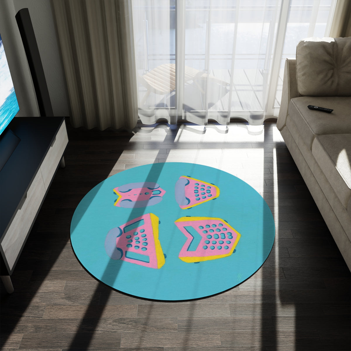 Call Me Round Rug product image - artwork by Madeline LeBlanc / Making Madi