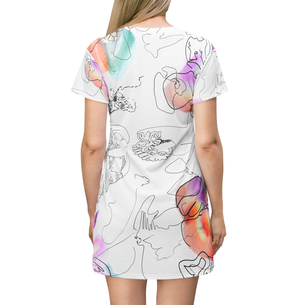 Daydream T-Shirt Dress (AOP) product image - artwork by Madeline LeBlanc / Making Madi