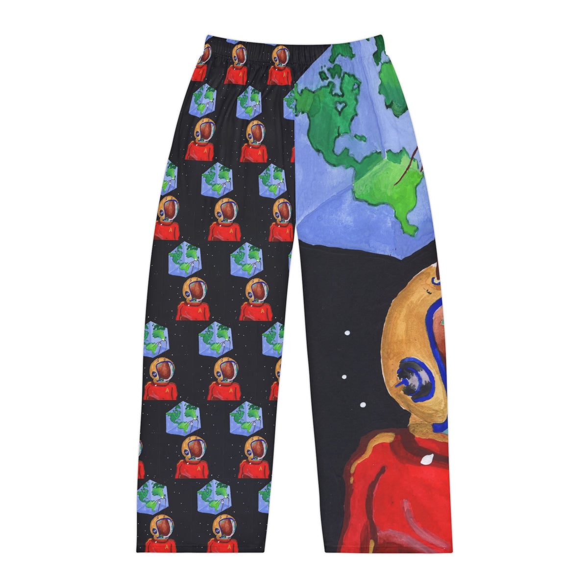 Space Ant Men's Pajama Pants (AOP) product image - artwork by Madeline LeBlanc / Making Madi
