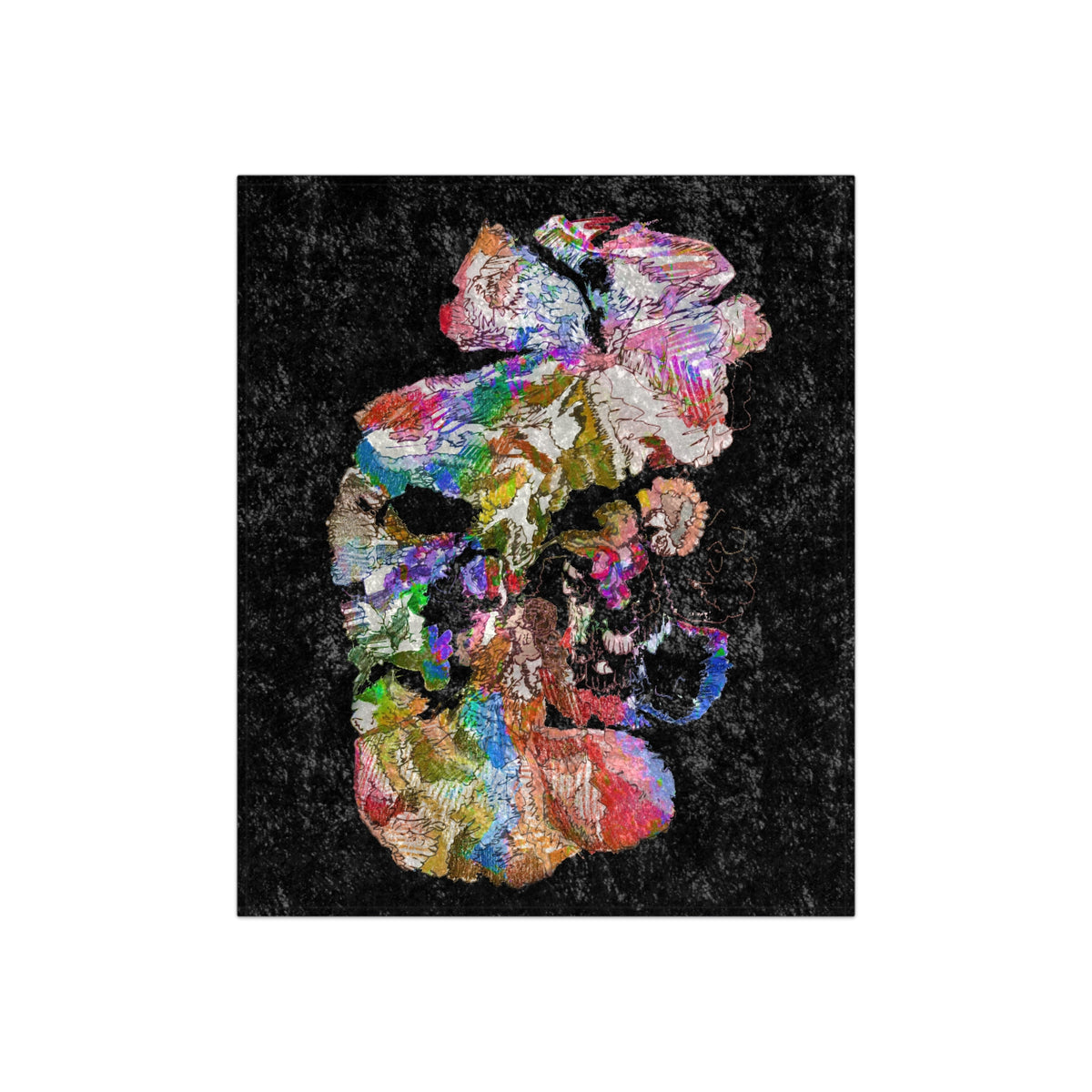 Goodnight Flora Crushed Velvet Blanket — original artwork by Madeline LeBlanc