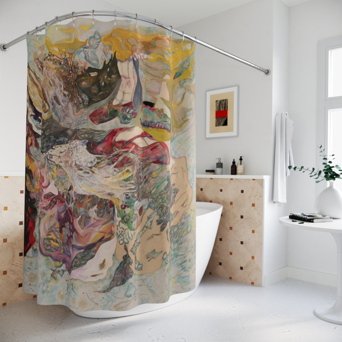 Secret Garden Shower Curtains product image - artwork by Madeline LeBlanc / Making Madi