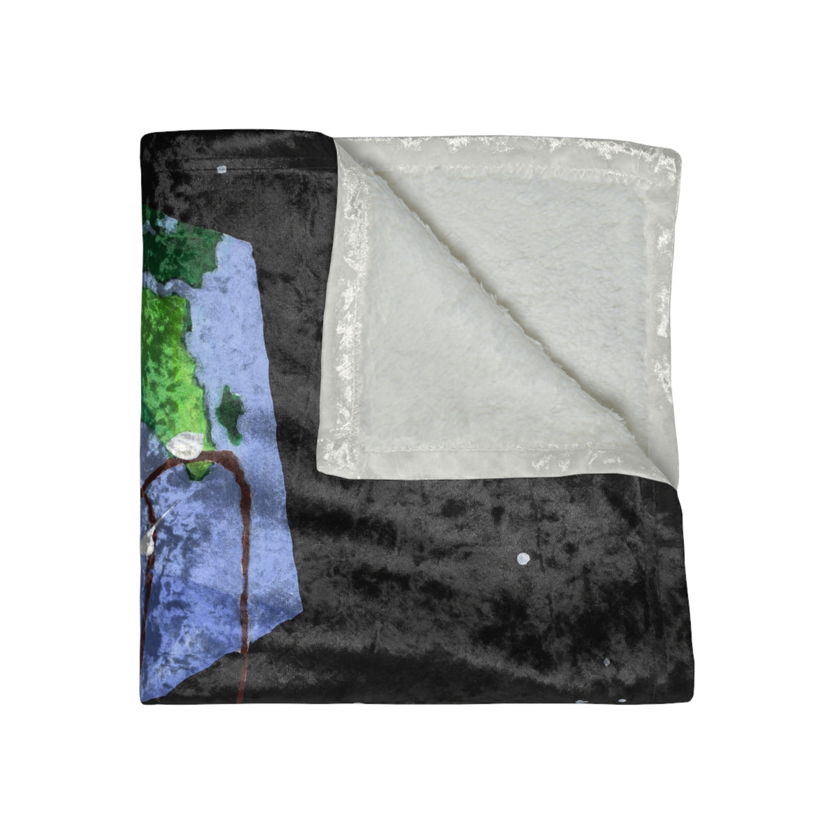 Space Ant Crushed Velvet Blanket product image - artwork by Madeline LeBlanc / Making Madi
