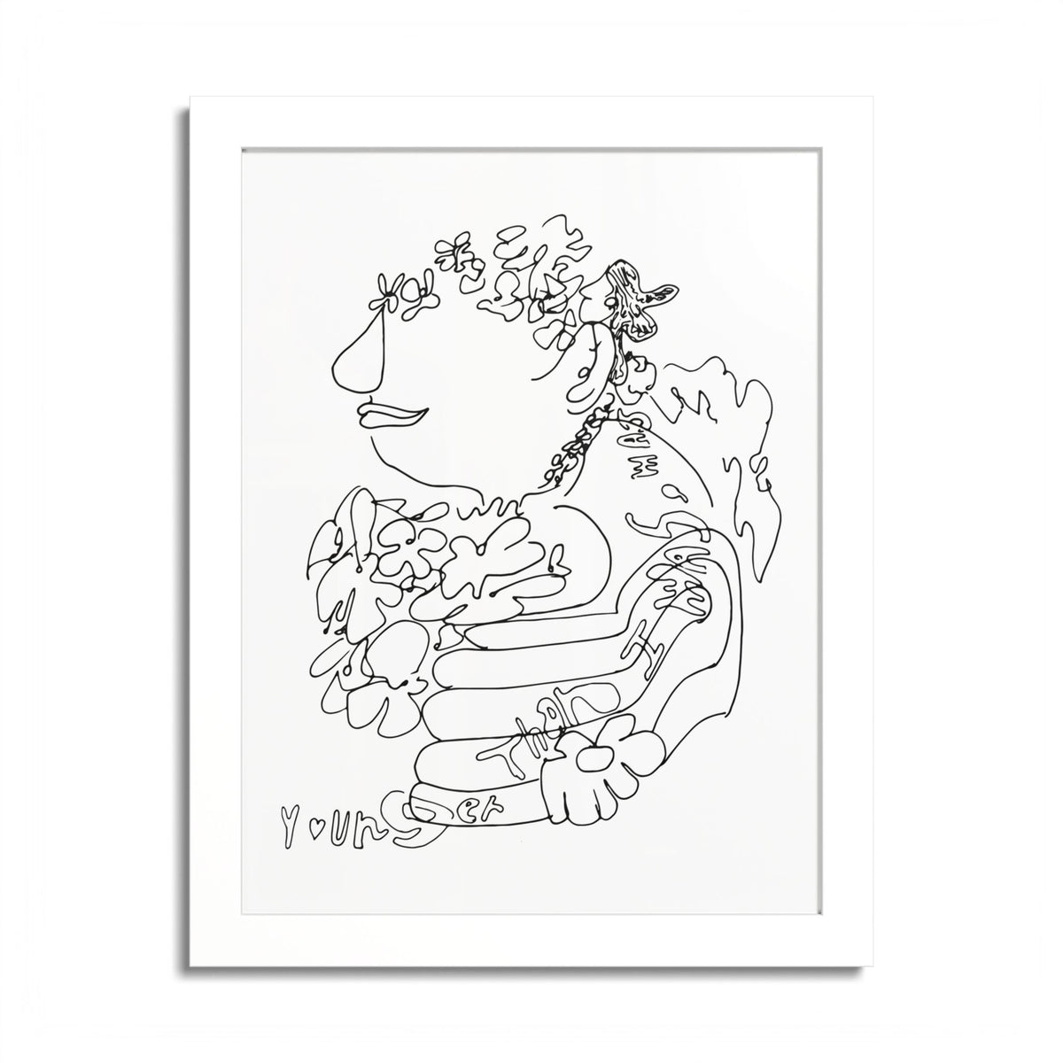 Oh to Be Young Again Colorable Framed Print product image - artwork by Madeline LeBlanc / Making Madi