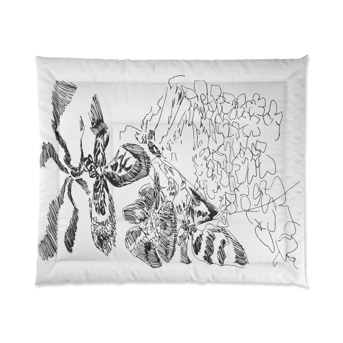 Scribble Comforter product image - artwork by Madeline LeBlanc / Making Madi