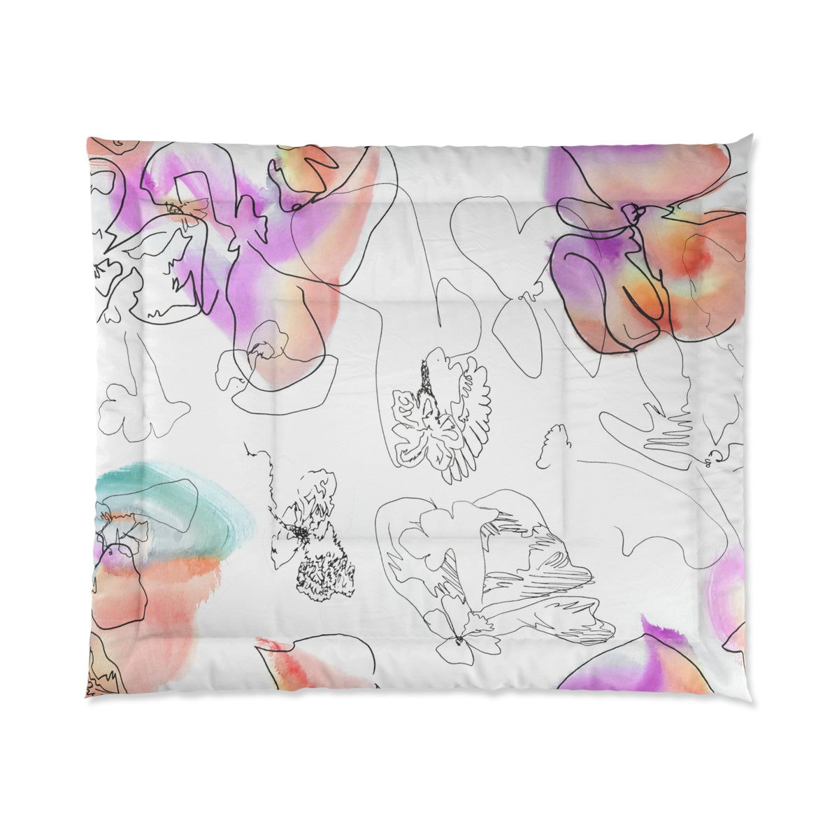 Flutter Comforter product image - artwork by Madeline LeBlanc / Making Madi