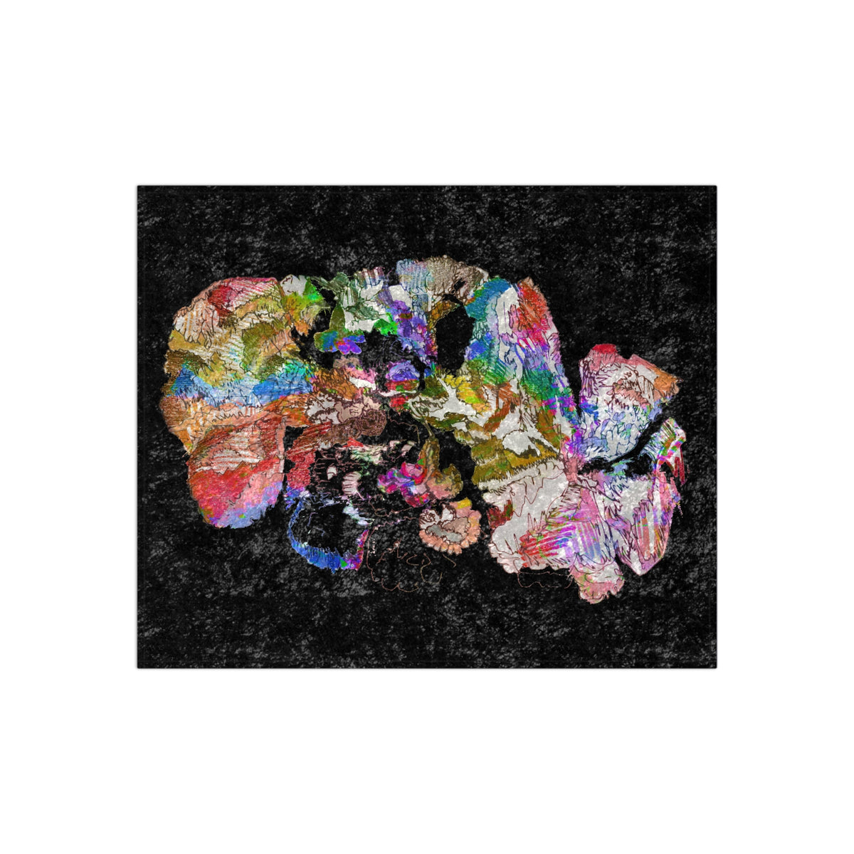 Goodnight Flora Crushed Velvet Blanket product image - artwork by Madeline LeBlanc / Making Madi