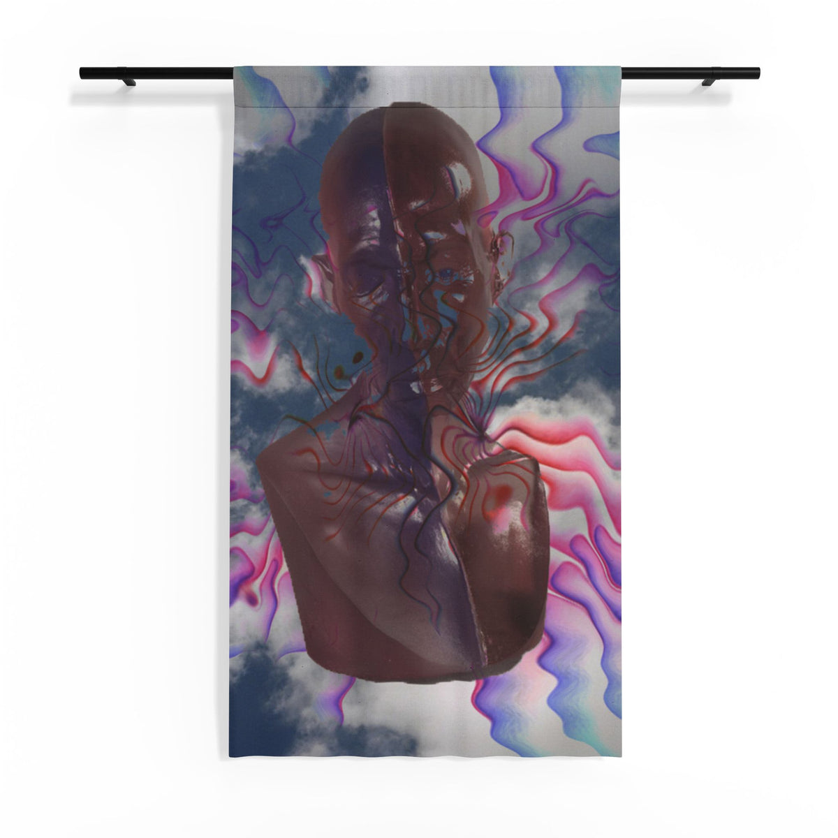 Remembering Sheer Window Curtain product image - artwork by Madeline LeBlanc / Making Madi