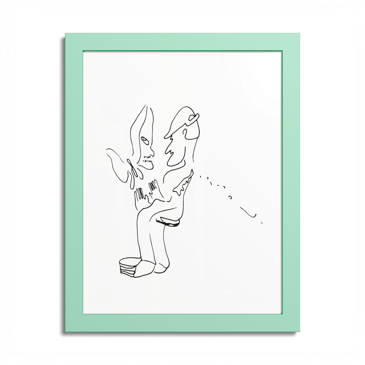 Light and Dark Colorable Framed Print — original artwork by Madeline LeBlanc