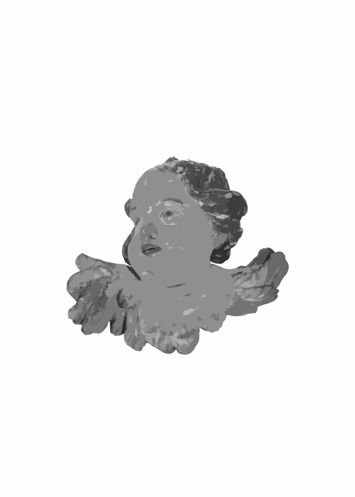 Concrete Angel art print by Madeline LeBlanc — white background